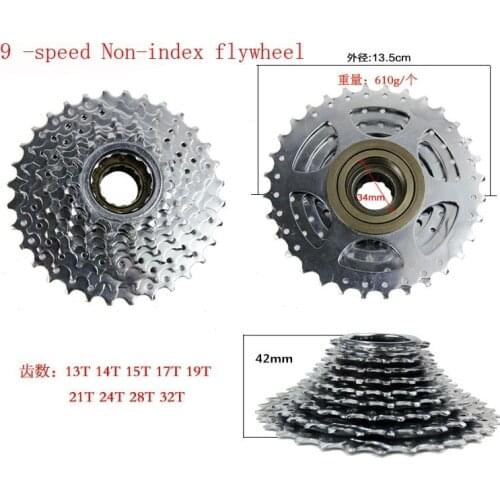 MTB Mountain Bicycle 7S/8S/9S Cassette Freewheel 7Speeds 8Speeds 9speeds Flywheel Crankset Bicycle Parts with Threaded CZF009