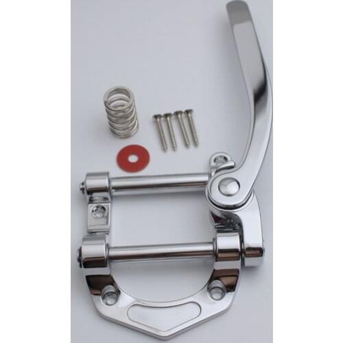 Chrome Electric Guitar Tremolo Vibrato Bridge Flat Top Body Electric Guitar Tailpiece