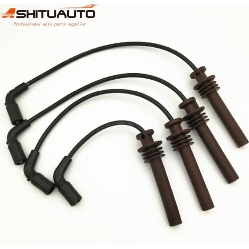 AshituAuto 4PCS/set Ignition Cable Kit line for Chevrolet Sail 1.2L 2010-2014 OEM# 24512550 24544373