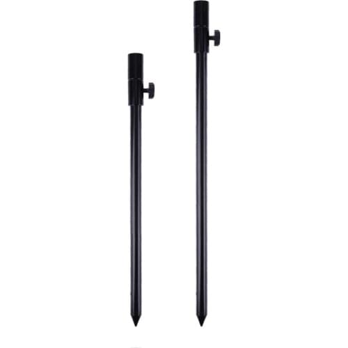 Carp Fishing Bank Stick Adjustable Aluminum Bandstick for Bite Alarm Extension Rod Fishing Tackle Accessories Black