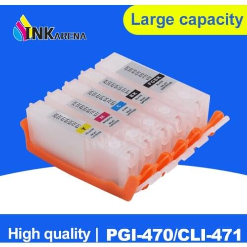 INKARENA PGI 470 CLI 471 XL Refillable Ink Cartridge For Canon PIXMA MG5740 MG6840 MG7740 TS5040 TS6040 TS8040 TS9040 Printers