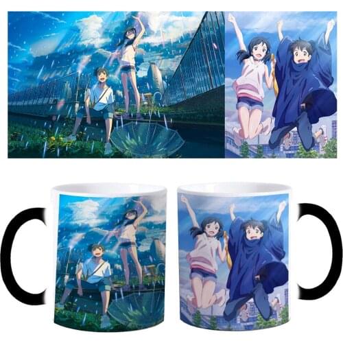 300-400MLAnime Weathering With You Morishima Hodaka Amano Hina Cosplay Props Mug Coffer Drinking Color-changing Ceramic Cup