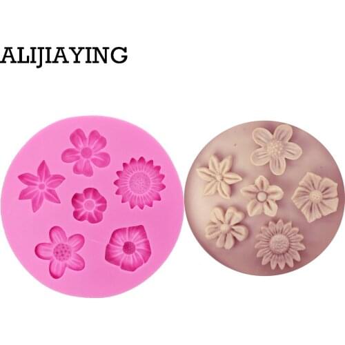 M1003 3D Sugarcraft chrysanthemum Flower silicone mold fondant mold cake decorating tools chocolate gumpaste mold