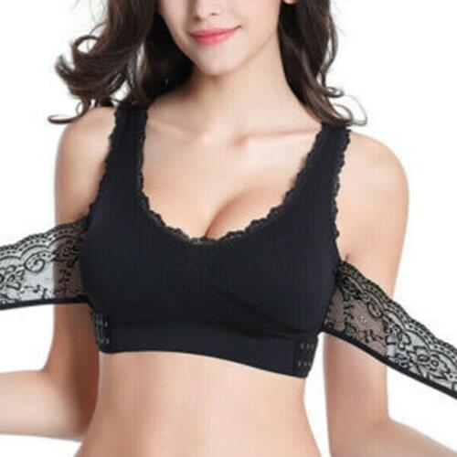 2020 New Sports Bra Large Size Seamless Adjustment Underwear Brassiere Tops S-3XL Cross Side Buckle Wireless Lace Bra