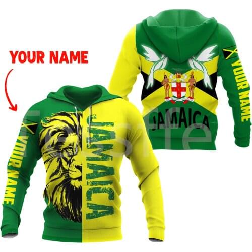 Tessffel County Flag Africa Jamaica King Emblem Lion NewFashion Tracksuit 3DPrint Men/Women Streetwear Pullover Funny Hoodies A2