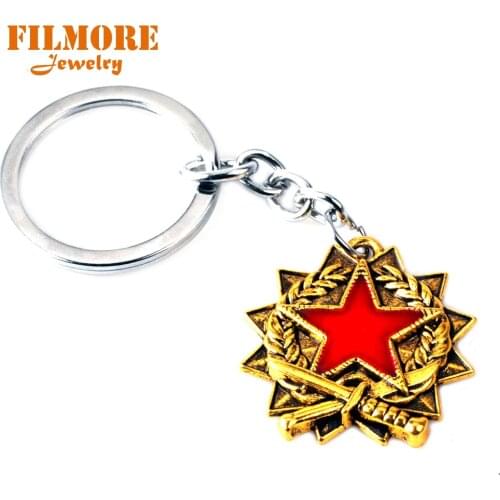 Game CSGO Five Star Medal Logo Choker Necklace for Women Man Keyring Keychain Charm Cosplay Jewelry Birthday Gift Drop-shipping