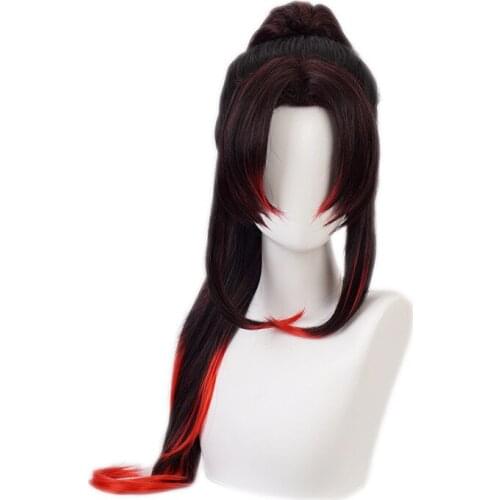 Kokushibou Michikatsu Tsugikuni Yoriichi Wig Demon Slayer Kimetsu no Yaiba Cosplay Costume Synthetic Hair Halloween Party Wig