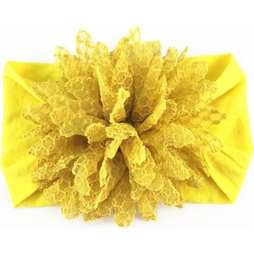 50pcs/lot , 11cm sun flower with soft children nylon headband 16colors hot sale hair fashion accessories