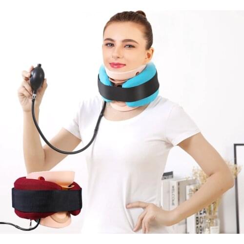 Adjustable Cervical Vertebra Tractor Detachable & Washable Neck Pain Relief Support Correst Neck Physiological Curvature