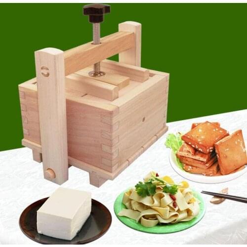 Manual DIY Wooden Tofu Press Mould Set Homemade Cheese Tofu Tofu Mold Tool Mold Curd Making Cooking Accessories Soybean Kit X0L7