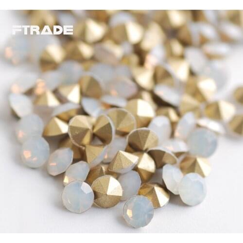 White Opal Point Back Rhinestones Glass Round Stone 3D Nail Art Strass Crystal Stones For Craft DIY Jewelry Decoration