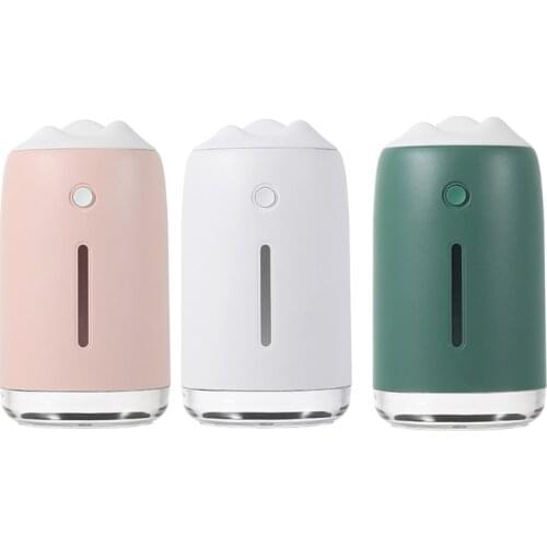 Air Humidifier 310ML Ultra-Silent USB Aroma Essential Room Car LED Night Lamp Snow Mountain Air Purifier Mist Maker
