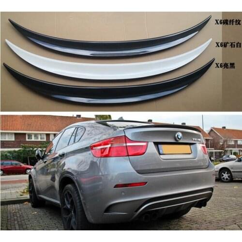 High Quality ABS PAINT REAR TAIL WING TRUNK LIP SPOILER FOR BMW X6 E71 2008 2009 2010 2011 2012 2013 2014