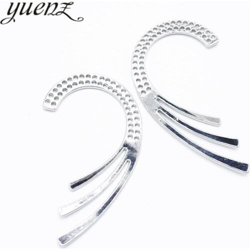 YuenZ 8pcs fashion Round KC Gold Color Trendy Charm Woman Earring Necklace Alloy Charms for Jewelry Making 53*30mm W113