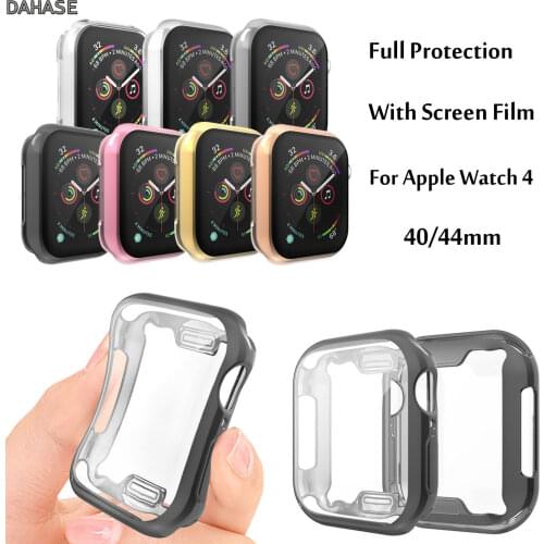 Screen Protector Case for Apple Watch 44mm 40mm Soft TPU All-Around Ultra Thin HD Clear Cover for iWatch Series 4 Series 5 Case