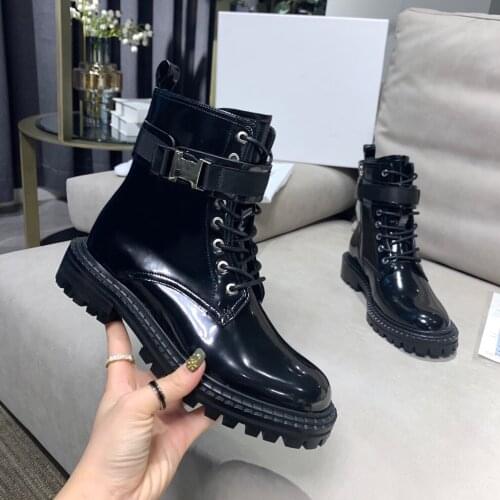 21 Newest Winter Shoes Woman Motorcyle Boots Genuine Leather Ankle Boots Woman Marten Boots Metal Decora Boots Woman Botas Mujer