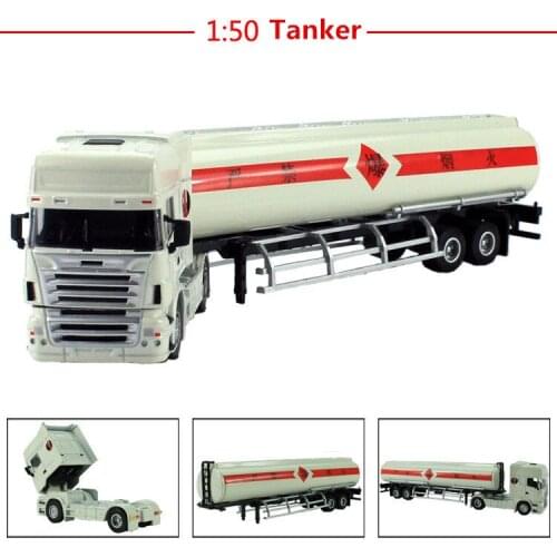 1:50 alloy engineering vehicles, high simulation model of oil tank truck ,childrens educational toys, free shipping