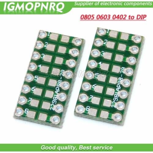 10pcs 0805 0603 0402 to DIP Transfer Board DIP DIP16 Pin Board Pitch Adapter keysets