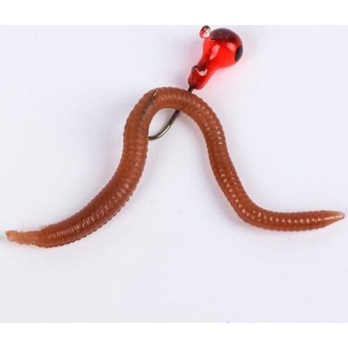 15Pcs Red Fishing Worms Artificial Fishing Worms Fishy Smell Lures Soft Bait Fishing Tool Super Bionic And Realistic Bait