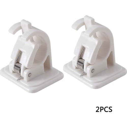 2pcs Fishing Rod Rack Viscose Lock Buckle Fishing Rod Bracket Wall Screw Paste Buckle Fishing Rod Holder Wall Paste Buckle