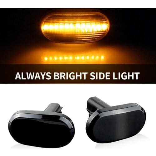 2PCS Smoked LED Side Marker Turn Signal Indicator Repeater Light For Suzuki Jimny JB64W JB74 JB23 JB64 For Mazda For Chevrolet