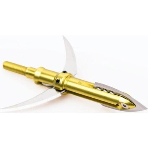 3pcs Archery 100grain 2 Expandable Blade Broadhead Stainless steel Arrowhead Crossbow Arrow Point Tips