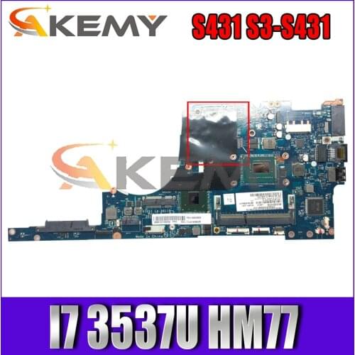 Akemy VIUS1 LA-9611P Is Suitable For Lenovo Thinkpad S431 S3-S431 Laptop Motherboard 04X2003 CPU I7 3537U HM77 DDR3 Test Wor