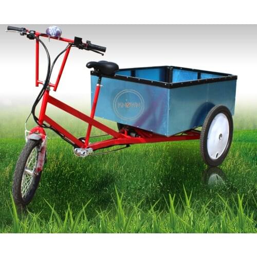 Medium Mobile Electric Cargo Bike Hot Sale Three Wheels Adult Transport Tricycle Open Cargo Box Bicycle for Sale