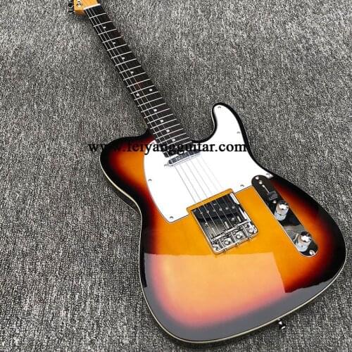 Factory direct custom 6-string electric guitar, sun-colored paint, back string, package freight