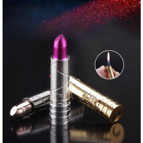 Personality Lipstick Lighter Originality Interest Play Inflation Flame Lighter Lighter