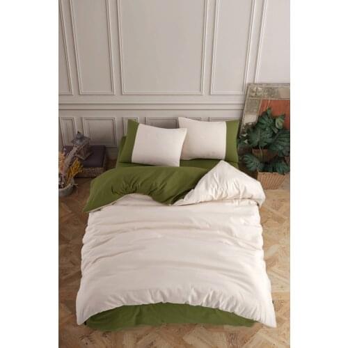 Cream Green Double-Sided Personality Comforter Bedding Sets Sheet Duvet Cover Luxury FulL