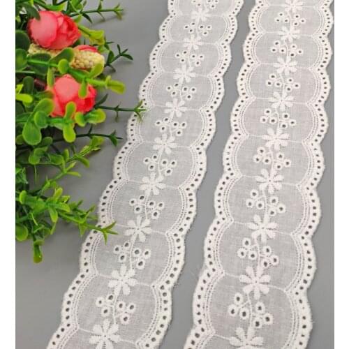 5Meters Hollow Out Floral Embroidered Beige Lace Ribbon DIY Apparel Sewing & Fabric Handmade Home Textile Crafts 5CM Wide Tape