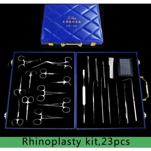 Rhinoplasty Set 23pcs Stainless Steel Nasal Scissors Septum Nose Needle Holder Rhinoplasty Surgical Instruments And Tools