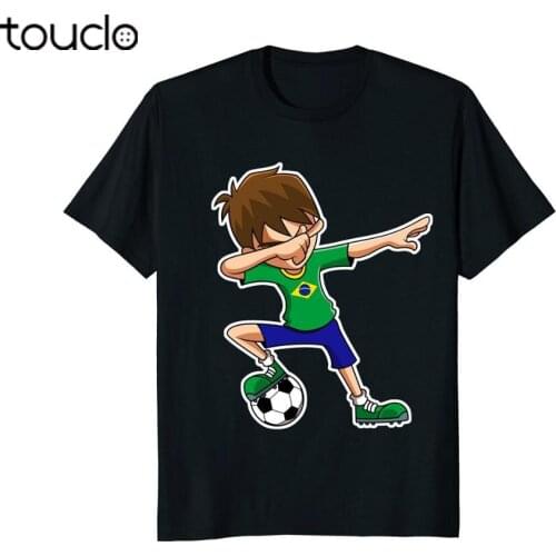 New Men Fashion Popular Style Man T-Shirt Soccerer Shirt for Boys, Dabbing, Brazil Flag Jersey, Gifts Tee Political T Shirts