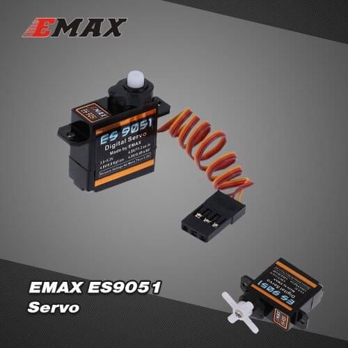 4pcs/lot Brand New EMAX ES9051 4.3g Digital Servo Pastic Gear 0.8kg Torque for 3D F3P Airplanes Wholesale Dropship