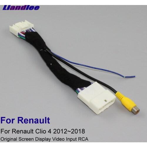 24 Pins Wire For Renault Clio 4 2012~2018 Car Original Screen Connector / Reverse Parking Camera RCA Input Adapter Cable