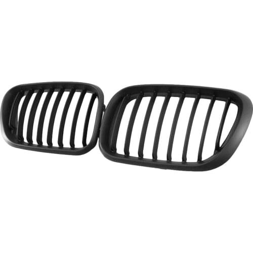 2 Pcs Matt Black Front Grille Sporty Style Grill for BMW X5 E53 99-03