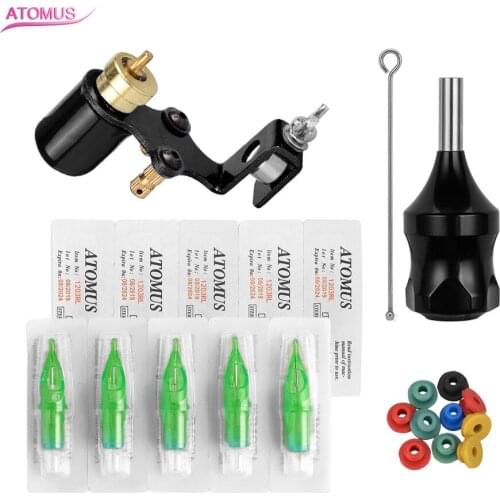 Rotary Tattoo Machine Motor Tatoo Grip Tube Gun Disposable Tattoo Cartridge Needles 3RL Permanent Makeup Tattoo Pen Supply