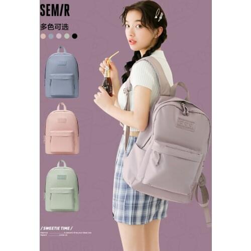 Senma Backpack Female Summer New Large Capacity High School Student Computer Bag Mens Backpack Simple Schoolbag Female