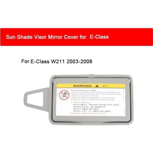 Gray Car Sun Visor Shade Makeup Cosmetic Mirror Cover for Mercedes Benz E-Class W211 2003-2008