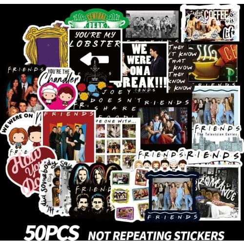10/50PCS Pack friends Sticker TV Series Show Gifts For Suitcase DIY Laptop Guitar Skateboard Phone Waterproof Stickers