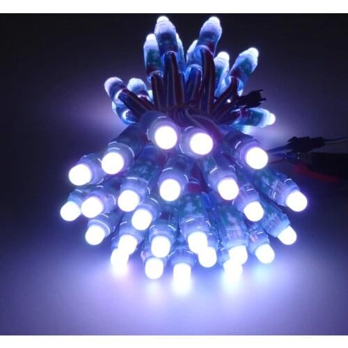 WS2811 Digital LED Module DC5V DC12V 12mm Digital Addressable Individually Full Color Pixel LED String Lighting Waterproof IP68