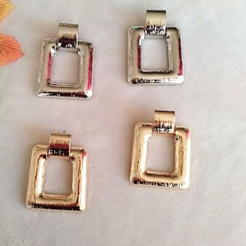 YDGY exaggerated square geometric alloy earrings female fashion concise earrings earrings