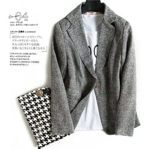 Women jacket coat ladies spring and autumn new fashion slim temperament commuter long sleeves womens blazers suit jacket