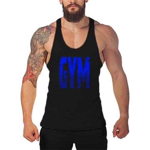 New Gym Vest Fitness Brand Fashion Cotton Sleeveless Shirts Tank Top Men Fitness Sport Shirt Mens Singlet Bodybuilding Workout