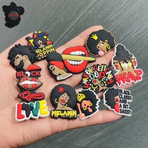1PCS PVC Black Lives Matter Fridge Magnetic Sticker Melanin Poppin Queen Refrigerator Magnets Souvenir Gifts Office Supplies