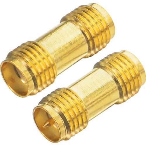2 Pieces Goldplated SMA Jack Female to RP SMA Female Plug SMA Adapter Connector