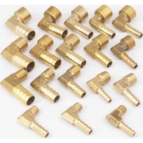 Hose Barb I/D 6mm 8mm 10mm 12mm 14mm 16mm x 1/8" 1/4" 3/8" 1/2" BSP Male ELbow Brass Coupler Connector Fittings Connectors
