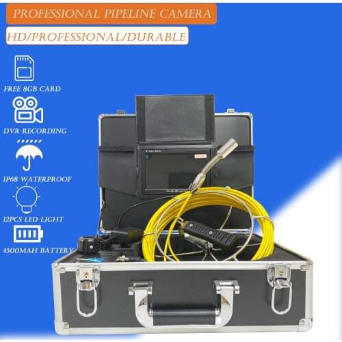 23MM Camera Head 7 Inch Sewer Pipe Endoscope Inspection Camera System Used for Industrial Drain Pipeline Inspection 20M