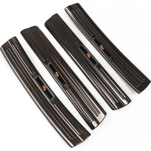 4pcs Car Door Sill Protector Pedal Cover Welcome Scuff Plate Sticker For MINI Cooper Countyman F60 2017 Interior Accessories